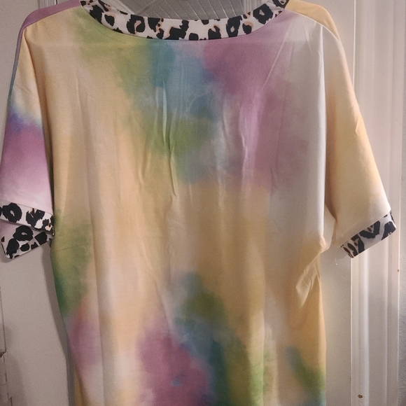Leopard/tie Dye blouse - Picture 2 of 2